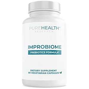 PUREHEALTH RESEARCH Improbiome Prebiotic Fiber Supplement – Natural Support for Healthy Gut Prebiotics – Digestive…