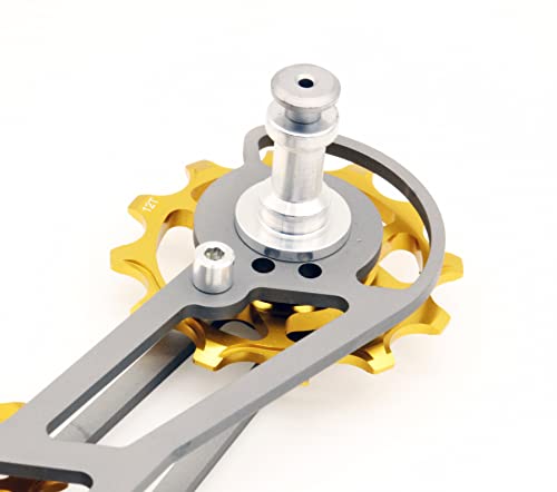 Swishti Titanium Road Cyclocross Gravel Bicycle Bike Rear Derailleur Oversized Pulley Wheel System Cage Ospw For Shimano Ultegra R8000 R8050 / Dura Ace R9100 R9150 11S Use (Gold) #TOP7