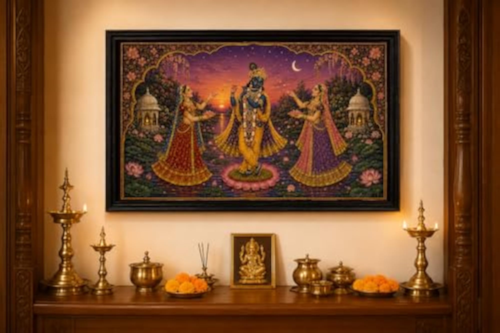 Shreenathji Pichwai Framed Wall Art
