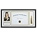 The Display Guys 10x20 Document/Certificate Shadow Box Frame for Diploma Tassel, Solid Pine Wood & Real Tempered Glass w. Double Gold & White Mat