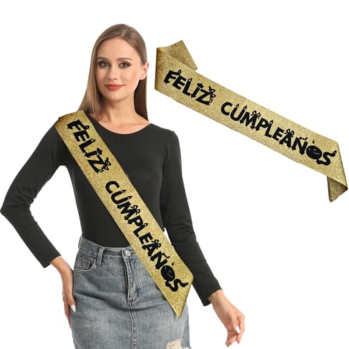 Carnavalife Banda Cumpleaños Mujer Hombre, Banda Feliz Cumpleaños Con Purpurina Brillante Para Adulto Y Niños, Gafas Cumpleaños, Accesorios Cumpleaños Cinta Cumpleañera Banda Cumple Dorado Carnavalife Banda Cumpleaños Mujer Hombre, Banda Feliz Cumpleaños Con Purpurina Brillante Para Adulto Y Niños, Gafas Cumpleaños, Accesorios Cumpleaños Cinta Cumpleañera Banda Cumple Dorado