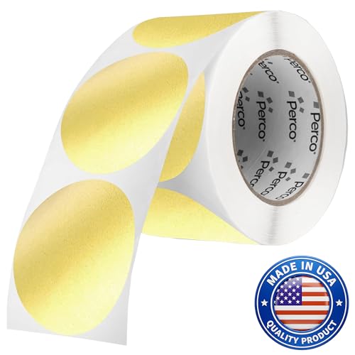 Étiquettes autocollantes rondes dorées de 76mm rouleau adhésif permanent