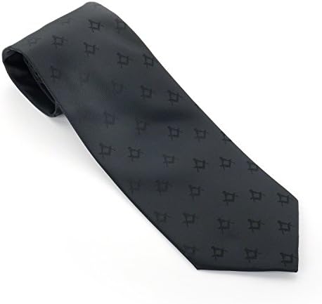 THE MASONIC COLLECTION - Masonic Black Tie and Cufflinks - 100% Poly Woven Craft with Sq & Compass Design