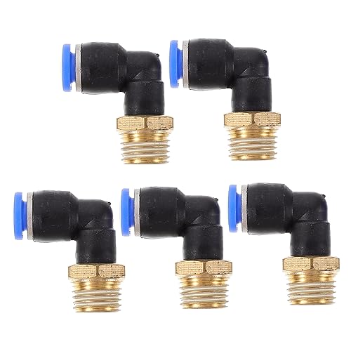 Garneck 5pezzi Raccordi Per Tubi Aria in Plastica Abs e Rame Connettori Innesto Rapido Per Sistemi Pneumatici Giunti Dritti Per Progetti Industriali