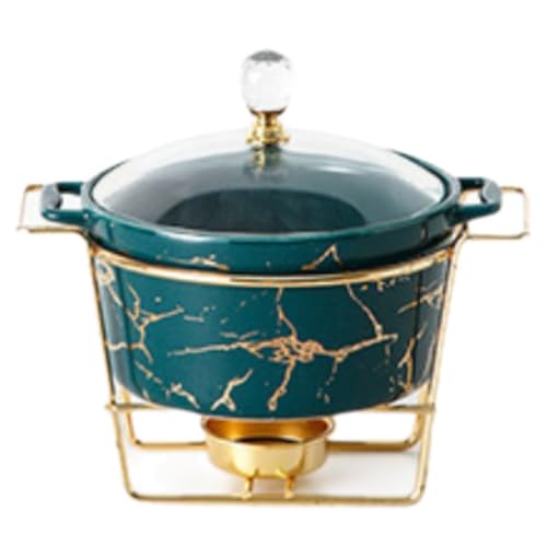 Eleeonora Zuppiera con Coperchio in Ceramica,Pentola per Zuppa in Ceramica Manico,Pentola per Stufato Fondo Piatto,Ampiamente Utilizzato,Adatto A Lavastoviglie E Frigorifero