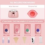 Waxing Kit -Digital Wax Warmer Machine for Hair Removal with 4 Packs of Hard Wax Beads & Silicone Pot for Full Body, Legs, Face, Eyebrows, Bikini, Brazilian at Home Waxing Kit for Women Men - Image 5