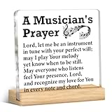 Musician Gifts for Men Women, Gifts for Music Lover Teacher Musicians Prayer Acrylic Desk Plaque Sign Home Music Room Studio Desk Decor