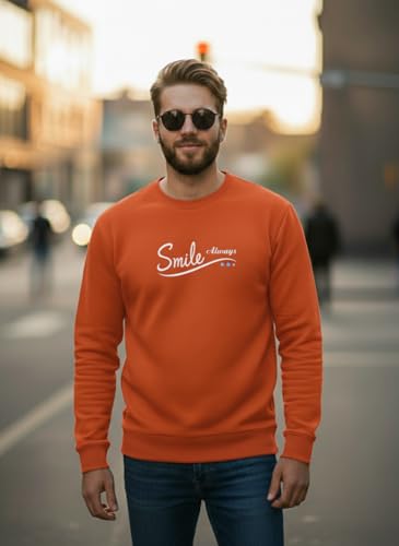 Image of Men Regular Fit Fleece ||Maroon||Round Neck Printed||Sweatshirt-JM3763