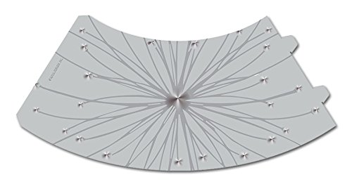 Royal Designs Vellum Tea Light Paper Wine Glass Lampshade, Gray Starburst, Set Of 60 #TOP3