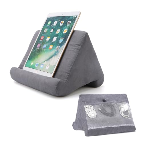 Ruspela Lap Beanbag Supporto per tablet Supporto multifunzionale per telefono Lettura Angolo regolabile Telefoni cellulari Tablet Supporto Cuscino per iPad Cuscino per Scrivania Letto con Tasche in