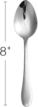 Eslite 12-Piece Tablespoons,Stainless Steel Extra-Large Dinner Spoons Set,7.8-Inches