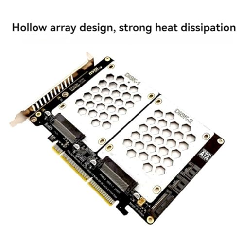 Tarjeta de disco dual U.2 NVMe y SATA SHABD para solucionar la falta de espacio PCIe 4.0 en PC 2