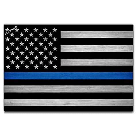 DayliPillow Vintage American Flag Printed Doormat,Rustic Wood Barn Door Mat Front Door Area Floor Mat Rugs,Blue Line USA Flag Honoring Men and Women Cover