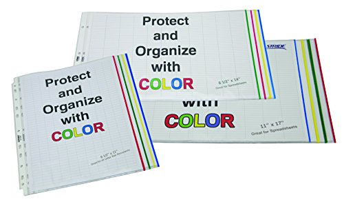Stride EasyFit Color Bar Sheet Protectors, 8.5" x 11", Portrait Orientation, Box of 100 (61200)