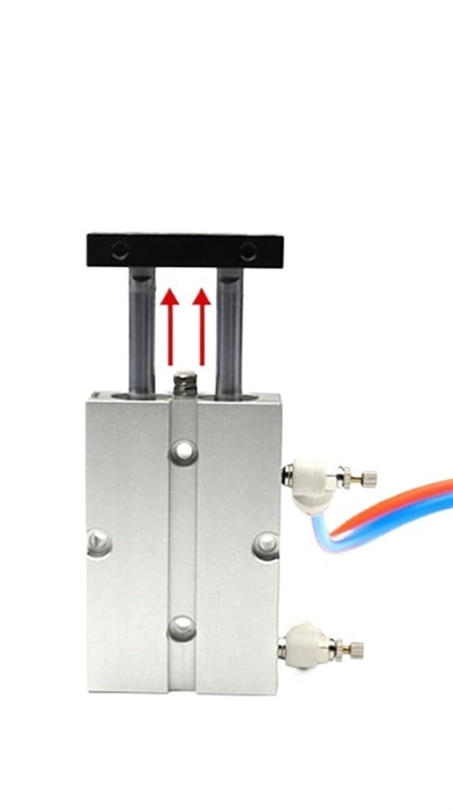 Cylindre pneumatique double tige TN anti-torsion pour corriger les défauts d'alignement