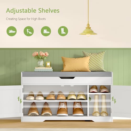 Shoe Bench with Lift Top Storage for Entryway - Image 5