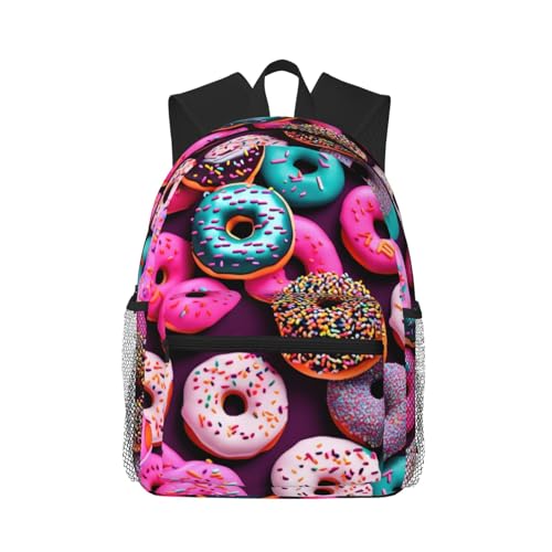 Sac à dos léger Donut College avec poches de rangement fonctionnelles