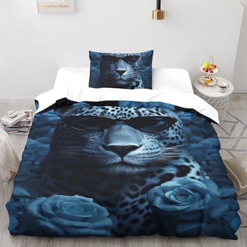 Ensemble de couette cool leopard SCOOVY effet 3D relief saisissant - 3