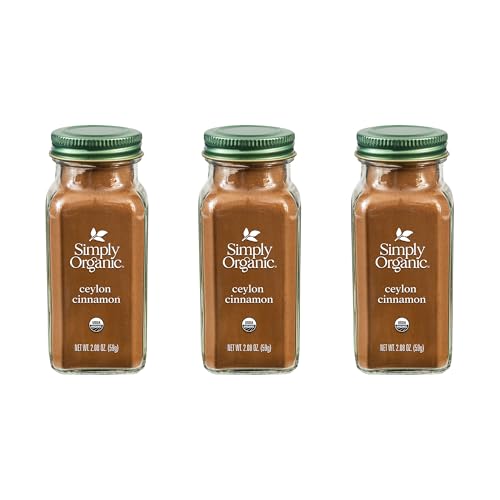 Simply Organic Ceylon Ground Cinnamon, 2.08 Ounce 3 Pack, Non-GMO...