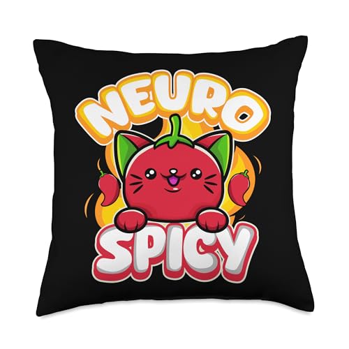 Autism Awareness Cat Neurospicy Special Education SPED ADHD Throw Pillow