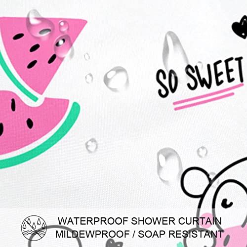 Rideau de douche imprimé à la main imperméable et coloré taille standard