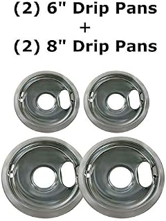 Kitchen Basics 101 4 Pack (2) 6" & (2) 8" Replacement Chrome Pans