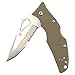 M&F WESTERN Large Ariat Folding Plain Serrated Knife Olive