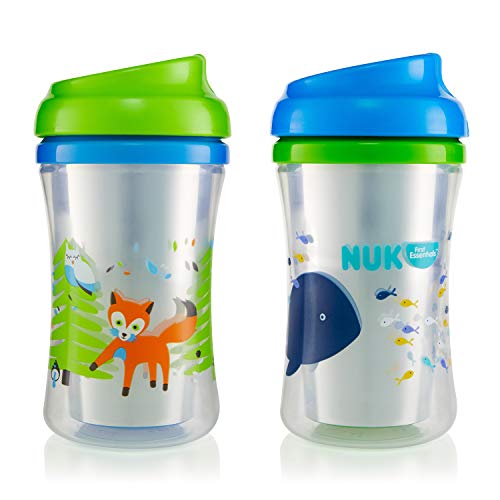 First Essentials by NUK Hard Spout Sippy Cup, 10 oz., 2-Pack, Assorted Colors