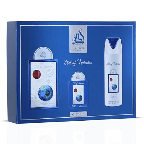 Lattafa Pride Art Of Universe - Juego de regalo de 3 piezas para...