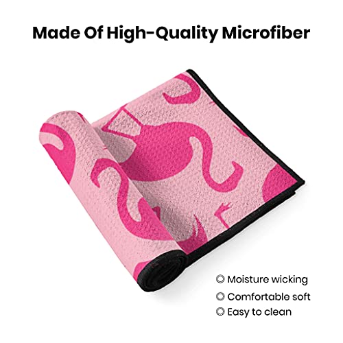 Neil Banek Soft Microfiber Golf Towel Pink Flamingo Breathable Chilly Towel - For Yoga, Sport, Running, Gym, Workout,Camping, Fitness, Workout & More Activities #TOP6