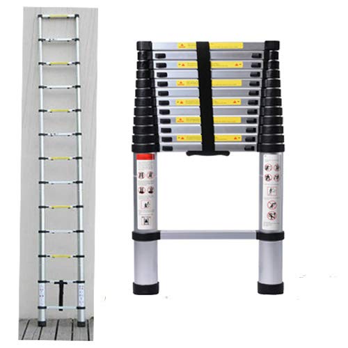 Multi-Purpose Aluminium Telescopic Ladder Extension Foldable Ladder for Home DIY Project Extendable Telescopicing 3.8M/12.46ft