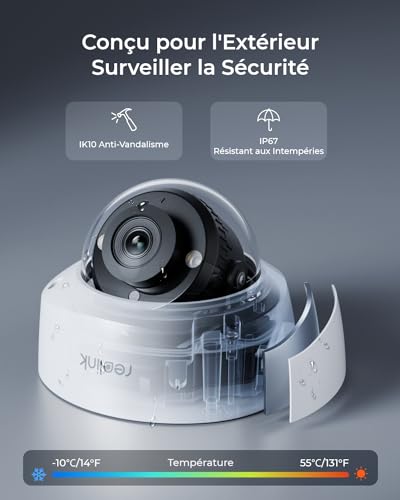 Reolink 4K UHD PoE Überwachungskamera, mit Ik10 Vandalismusschutz, Farbnachtsicht, intelligenter Personen-/Fahrzeug-/Tiererkennung, Zwei-Wege-Audio, Einer schwenkbaren Innenhalterung, RLC-840A