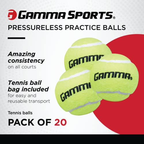 Gamma Sports Pressureless Tennis-Balls Pack With Mesh Tennis-Ball Bag #TOP1