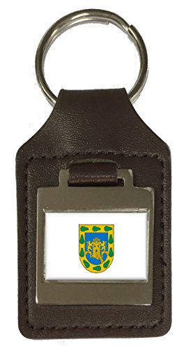 Porte-clés en cuir gravé drapeau mexicain pour vos clés de maison et de voiture