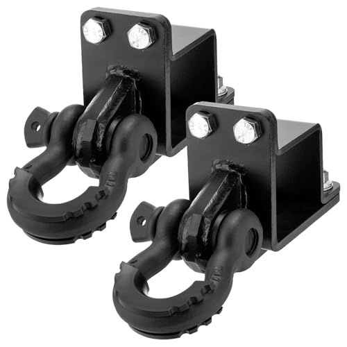 TRUCFUSION Rear Shackle Kit D-Ring Compatible with Toyota Tacoma 2WD 4WD 2024 2025 Fits Shackles with 7/8" Pin Diameter with Rubber Isolators Hardware