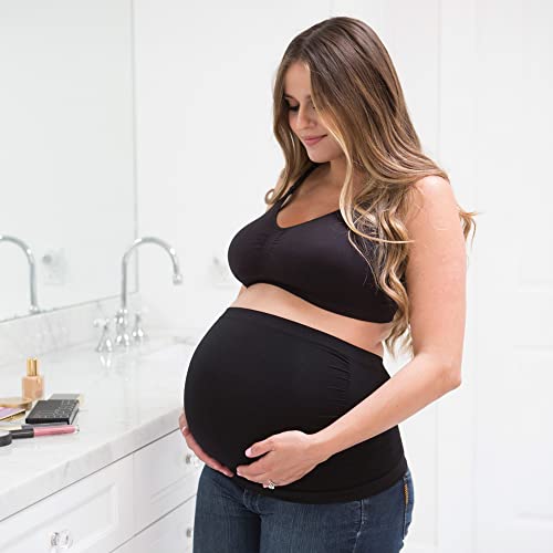 Belly Bandit Belly Boost Maternity Support Band - Ultra-Soft Pregnancy Abdominal Band w/Breathable Knit - Comfortable Discreet Stretch Support for Growing Bellies & Lower Back Relief - Black, Medium - Thumbnail 6