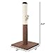 PETMAKER Cat Scratching Post - Tall Scratcher for Cats and Kittens with Sisal Rope and Carpet, Hanging Mouse Toy for Interactive Play (24.5 Inch)