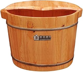 Barril de madeira para spa para pés Barril de madeira para banho de pés, banheira para pés, balde de massagem para os pés, bacia de pedicure, barril para relaxamento dos pés, alívio da fadiga da dor