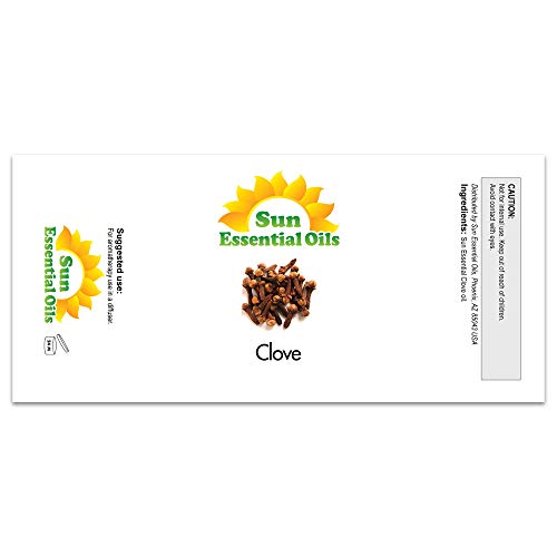 Sun Essential Oils 4Oz - Clove Essential Oil - 4 Fluid Ounces #TOP1