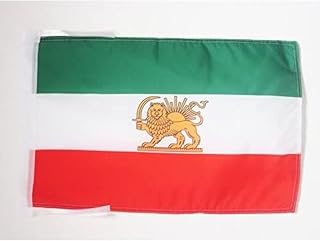 AZ FLAG Iran Old Flag 18'' x 12'' cords - Former Iranian SMALL flags 30 x 45cm - Banner 18x12 in