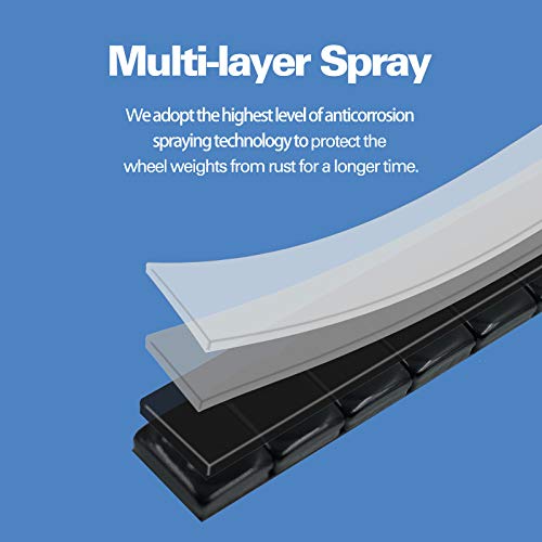 Ckauto 1/2Oz, 0.5Oz, Black, Adhesive Stick On Wheel Weights, 63Oz/Box, Us Quality, (126Pcs) #TOP2