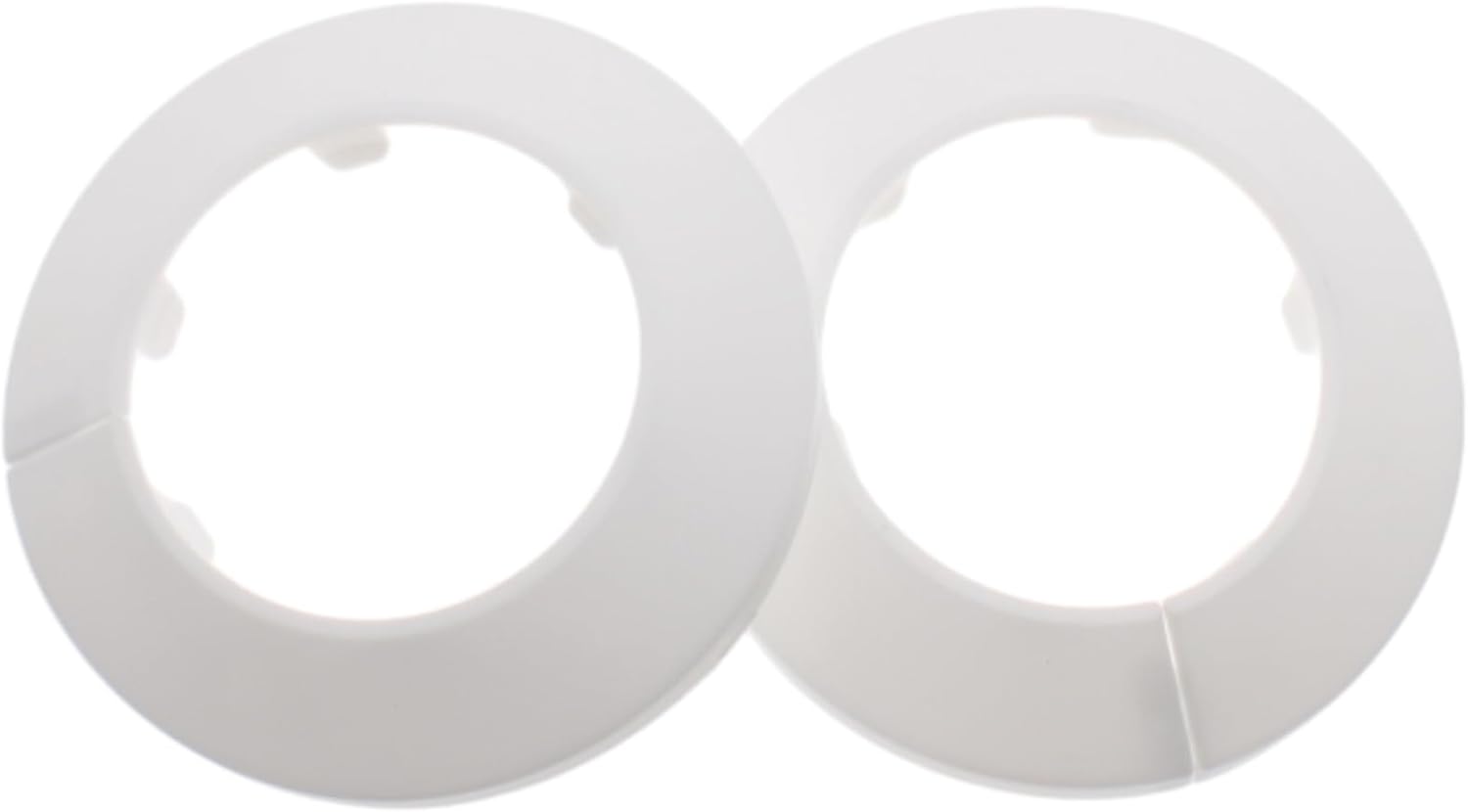 FDXGYH 2 Pcs ID 2.0 Inch ABS Wall Split Flange Self Adhesive Tape Round Escutcheon Plate Cover For Water Pipe Faucet Decoration Accessories White - View #5