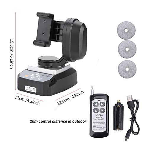 Yt-500 Motorized Camera Pan Tilt Head, With Remote Control And 355¡Ã Pan Rotation, Motorized Remote Control Pan Tilt Tripod Mount Adapter, For Action Cameras Phone #TOP5