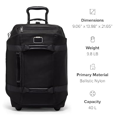 TUMI - Alpha Bravo Wheeled Duffel Carry-On - Ballistic Nylon - 21.8 X 14.0 X 9.0 - Khaki