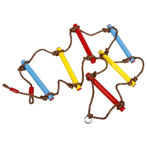 SUPVOX Scala Corda Regolabile per Arrampicata per Esterni e Interni Attività e Sicura Sviluppo Coordinazione e Realizzata Pe Resistente