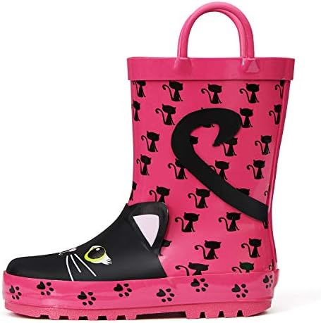 KomForme 3D Animal Kids Girl Rain Boots 