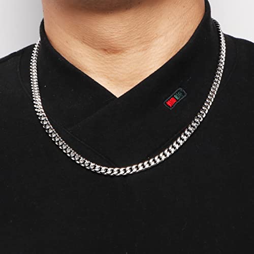 Joycuff To My Son Gifts From Mom Dad For Birthday Necklace For Son Inspirational Graduation Men Cuban Link Chain Silver Stainless Steel Hip Hop Chain 6Mm 18 Inches #TOP2