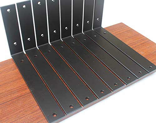 8 Pack - L10" X H 6" X W 1.5", 5Mm Thick Rustic Shelf Bracket, Iron Shelf Brackets, Metal Shelf Bracket, Industrial Shelf Bracket, Modern Shelf Bracket, Decorative Shelving, Shelf Supports With Screws #TOP1