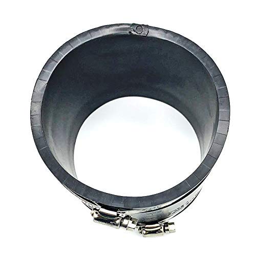 Flexible Rubber Pvc Coupling Parallel With Stainless Steel Clamps, 4 Inch, Black #TOP5