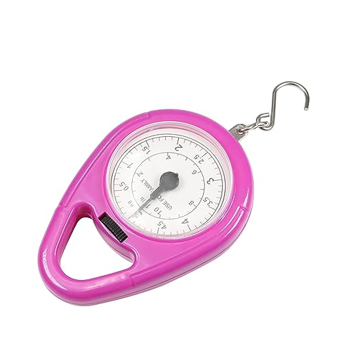 Báscula portátil de resorte 5kg plástico ABS morada miniatura 5